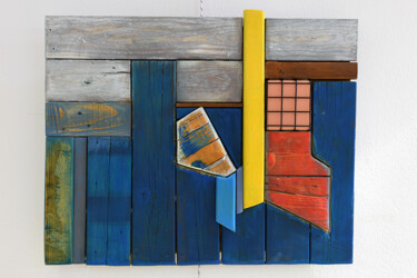 Colagens intitulada "Urban combinations 2" por Moti Bazak, Obras de arte originais