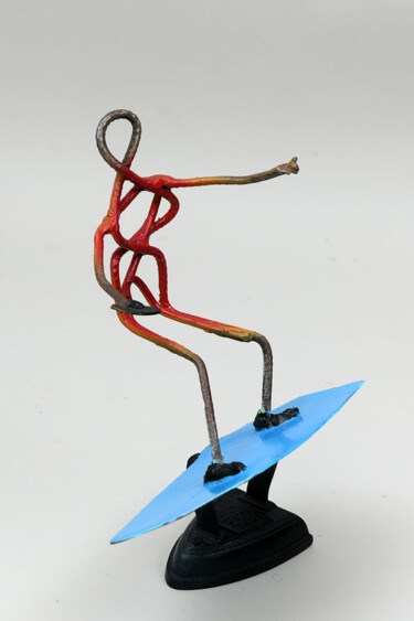 Escultura titulada "water ski" por Moti Bazak, Obra de arte original, Metales