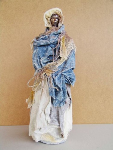 Skulptur mit dem Titel "homme bleu" von Laurence Motot, Original-Kunstwerk
