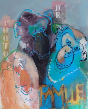 Peinture intitulée "photo de famille" par Laurence Motot, Œuvre d'art originale