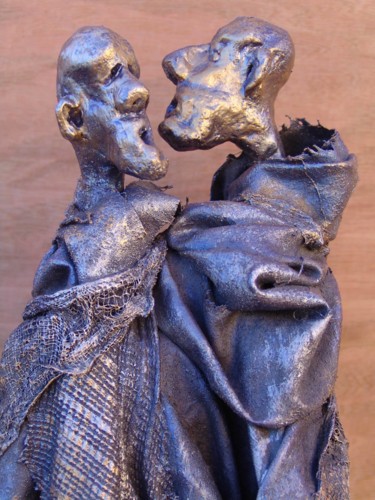 Sculpture intitulée "le secret" par Laurence Motot, Œuvre d'art originale