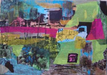 Collages titled "arcachon 3" by Laurence Motot, Original Artwork