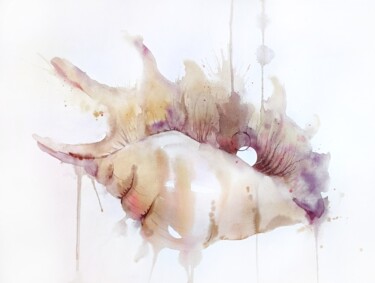Painting titled "Cocoon" by Anna Motrych, Original Artwork, Watercolor
