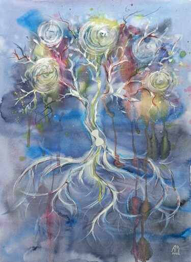 Painting titled "Freedom to be diffe…" by Anna Motrych, Original Artwork, Watercolor