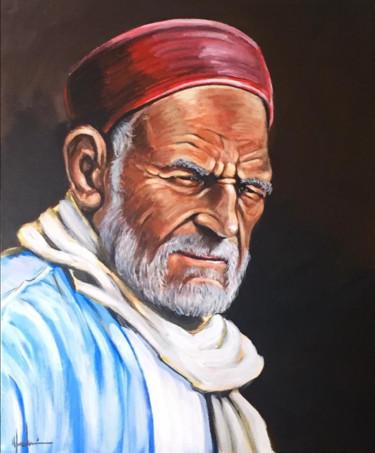 Peinture intitulée "The Old Man from Tu…" par Moubine, Œuvre d'art originale, Acrylique