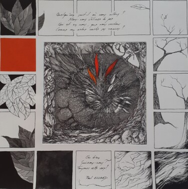 Incisioni, stampe intitolato "Spirale 1" da Mouche Lagé, Opera d'arte originale, incisione
