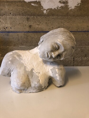 雕塑 标题为“Femme droite” 由Mouche, 原创艺术品, 粘土