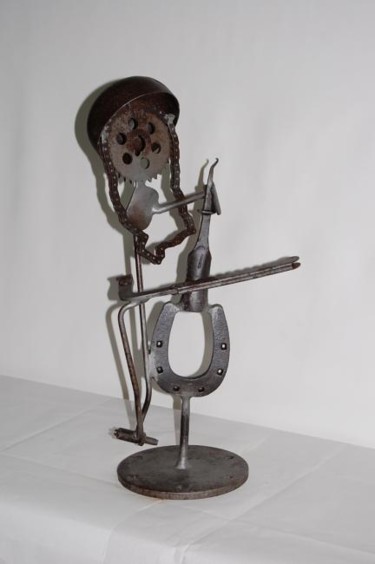 Sculpture intitulée "Le violoniste" par Mouffouk05, Œuvre d'art originale
