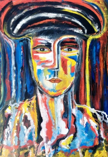 Painting titled "TORERO" by Mariam Mouliets, Original Artwork, Acrylic