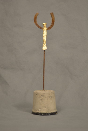 Sculpture titled "un Ange." by Stéphane Moulin, Original Artwork, Metals