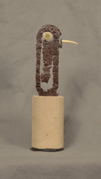 Sculpture titled "Oiseau1" by Stéphane Moulin, Original Artwork, Metals