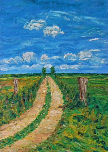 Peinture intitulée "Marais de Cap.jpg" par Pascal Moulin, Œuvre d'art originale, Huile