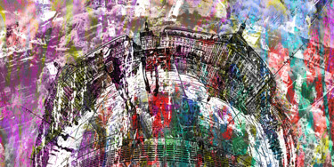 Arts numériques intitulée "Bordeaux Place de l…" par Pascal Moulin, Œuvre d'art originale, Travail numérique 2D
