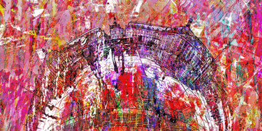 Arts numériques intitulée "4/Bordeaux Place de…" par Pascal Moulin, Œuvre d'art originale, Travail numérique 2D