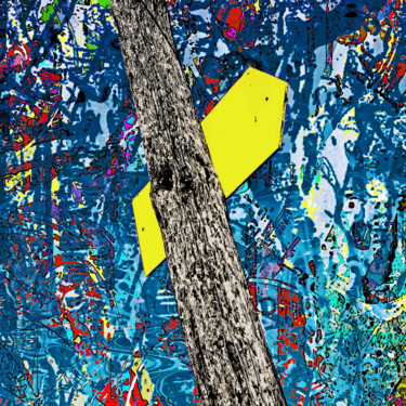 Digital Arts titled "Le panneau jaune.jpg" by Pascal Moulin, Original Artwork, 2D Digital Work