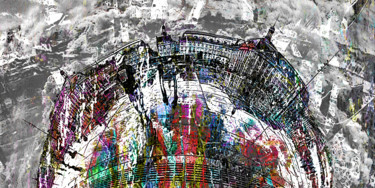 Arts numériques intitulée "3 - Bordeaux Place…" par Pascal Moulin, Œuvre d'art originale, Travail numérique 2D