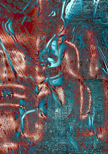 Digital Arts titled "Cooper blue.jpg" by Pascal Moulin, Original Artwork, 2D Digital Work