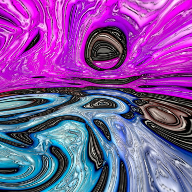 Digital Arts titled "Pink and blue upcom…" by Pascal Moulin, Original Artwork, 2D Digital Work