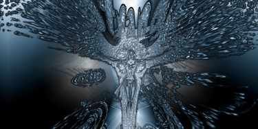 Artes digitais intitulada "Blue phœnix.jpg" por Pascal Moulin, Obras de arte originais, Trabalho Digital 2D