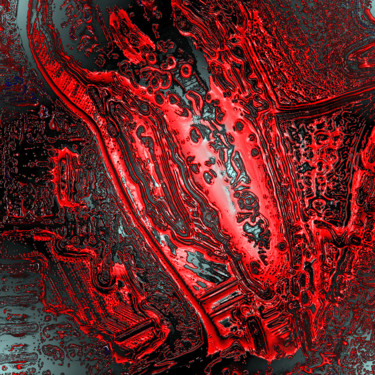 Arts numériques intitulée "Tron spirit red two…" par Pascal Moulin, Œuvre d'art originale, Travail numérique 2D