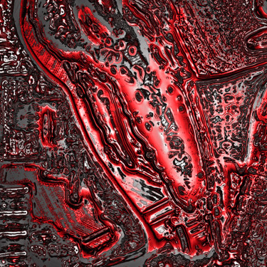 Digitale Kunst getiteld "Tron spirit red 3.j…" door Pascal Moulin, Origineel Kunstwerk, 2D Digital Work