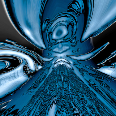Digital Arts titled "Blue warning.jpg" by Pascal Moulin, Original Artwork, 2D Digital Work