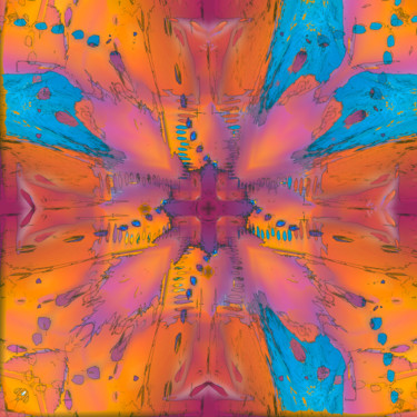 Digitale Kunst getiteld "Purple Blue Target" door Pascal Moulin, Origineel Kunstwerk, 2D Digital Work