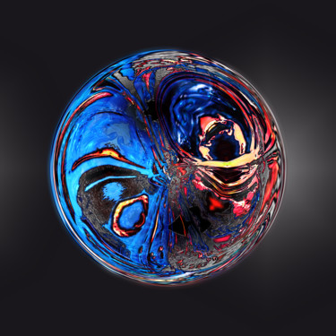 Digital Arts titled "Abstract Planet 76" by Pascal Moulin, Original Artwork, 2D Digital Work