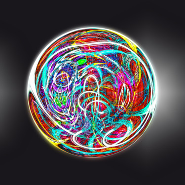 Digital Arts titled "Abstract Planet 88" by Pascal Moulin, Original Artwork, 2D Digital Work