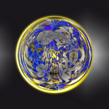 Arte digitale intitolato "Abstract Planet 91" da Pascal Moulin, Opera d'arte originale, Lavoro digitale 2D