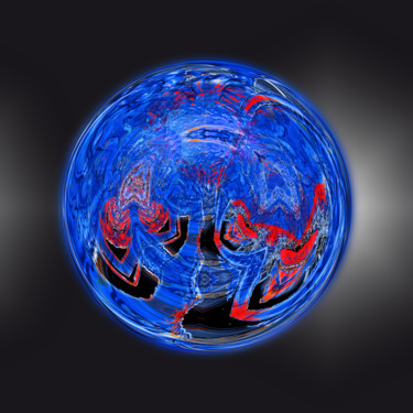 Arts numériques intitulée "Abstract Planet 108" par Pascal Moulin, Œuvre d'art originale, Travail numérique 2D