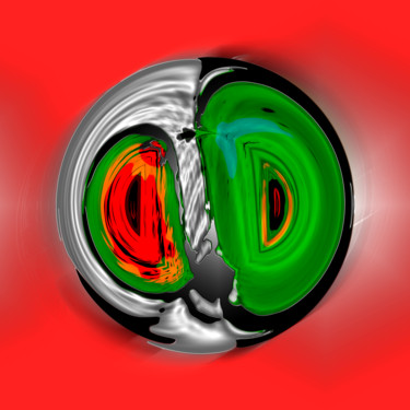 Digitale Kunst mit dem Titel "Abstract Planet 131" von Pascal Moulin, Original-Kunstwerk, 2D digitale Arbeit