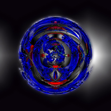 Digitale Kunst mit dem Titel "Abstract Planet 149" von Pascal Moulin, Original-Kunstwerk, 2D digitale Arbeit