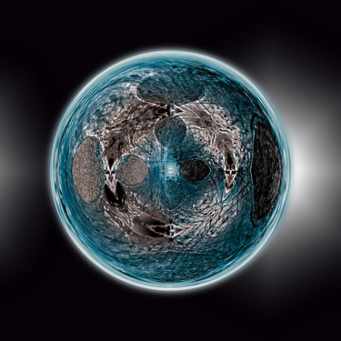 Digital Arts titled "Abstract Planet 166" by Pascal Moulin, Original Artwork, 2D Digital Work