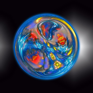 Digital Arts titled "Abstract Planet 177" by Pascal Moulin, Original Artwork, 2D Digital Work