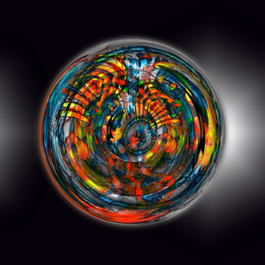 Digitale Kunst mit dem Titel "Abstract planet 182" von Pascal Moulin, Original-Kunstwerk, 2D digitale Arbeit