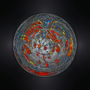Digitale Kunst mit dem Titel "Abstract planet 183" von Pascal Moulin, Original-Kunstwerk, 2D digitale Arbeit