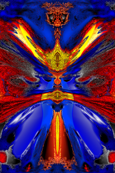 Arts numériques intitulée "Envol du Phoenix" par Pascal Moulin, Œuvre d'art originale, Travail numérique 2D