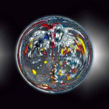 Digital Arts titled "Abstract planet 209" by Pascal Moulin, Original Artwork, 2D Digital Work