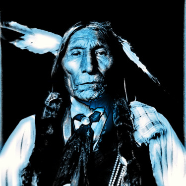 Digitale Kunst getiteld "Native American" door Pascal Moulin, Origineel Kunstwerk, 2D Digital Work