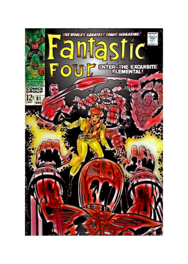 Цифровое искусство под названием "Fantastic Four 81 R…" - Pascal Moulin, Подлинное произведение искусства, 2D Цифровая Работа