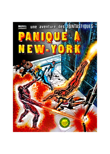 Artes digitais intitulada "Panique à New York…" por Pascal Moulin, Obras de arte originais, Trabalho Digital 2D