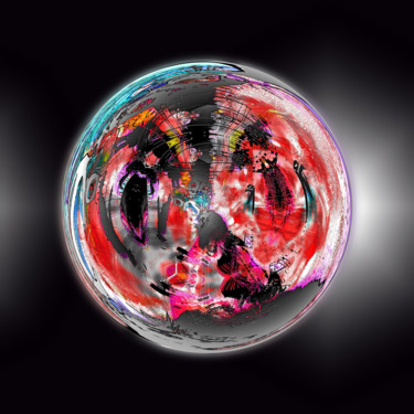 Arts numériques intitulée "Abstract planet 223" par Pascal Moulin, Œuvre d'art originale, Travail numérique 2D