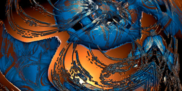 Grafika cyfrowa / sztuka generowana cyfrowo zatytułowany „Abstract planet 320” autorstwa Pascal Moulin, Oryginalna praca, 2D…