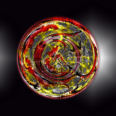 Arts numériques intitulée "Abstract planet 333" par Pascal Moulin, Œuvre d'art originale, Travail numérique 2D