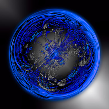 Arts numériques intitulée "Abstract planet 354" par Pascal Moulin, Œuvre d'art originale, Travail numérique 2D