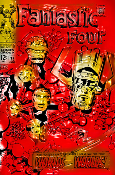 Цифровое искусство под названием "Fantastic Four 75 r…" - Pascal Moulin, Подлинное произведение искусства, 2D Цифровая Работа