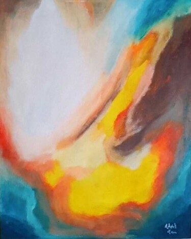 Peinture intitulée "Dancing in the suns…" par M.Akebli, Œuvre d'art originale, Acrylique