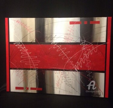 Malerei mit dem Titel "" Striped "" von Mounia Loukriss, Original-Kunstwerk, Acryl