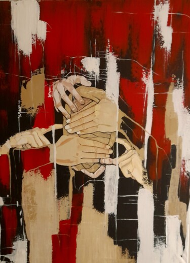 Pintura intitulada "Opprimé" por Mounir Ajal, Obras de arte originais, Acrílico